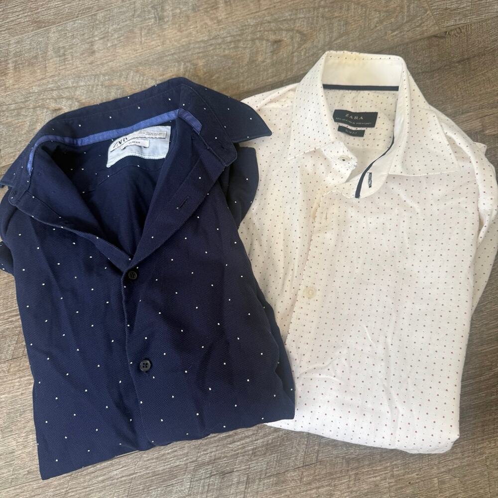 Zara Button Down Shirts Bundle Size Medium